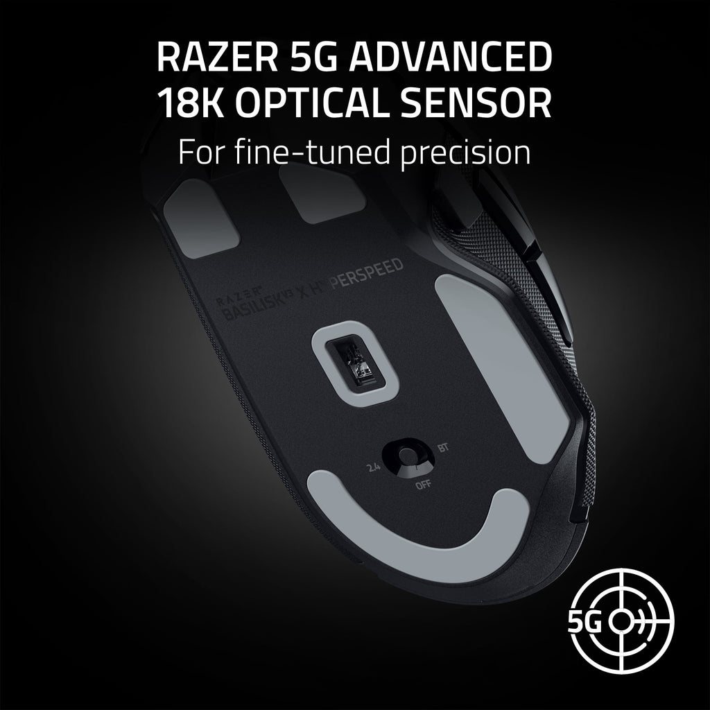 Elevate Your Gaming Experience with the Basilisk V3 X Hyperspeed Wireless Gaming Mouse – Ergonomic, Customizable, and RGB Chroma Enabled in Sleek Black