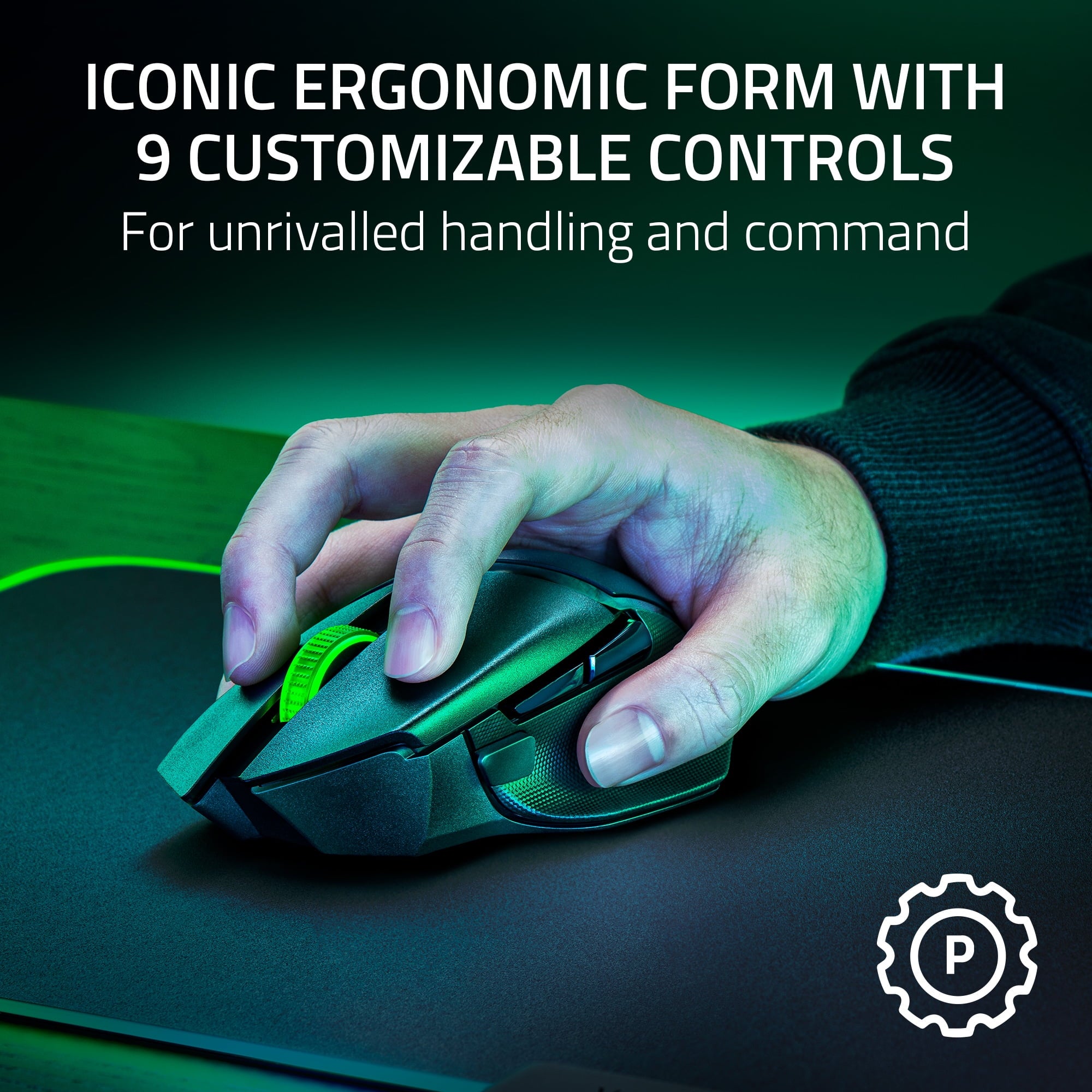 Elevate Your Gaming Experience with the Basilisk V3 X Hyperspeed Wireless Gaming Mouse – Ergonomic, Customizable, and RGB Chroma Enabled in Sleek Black