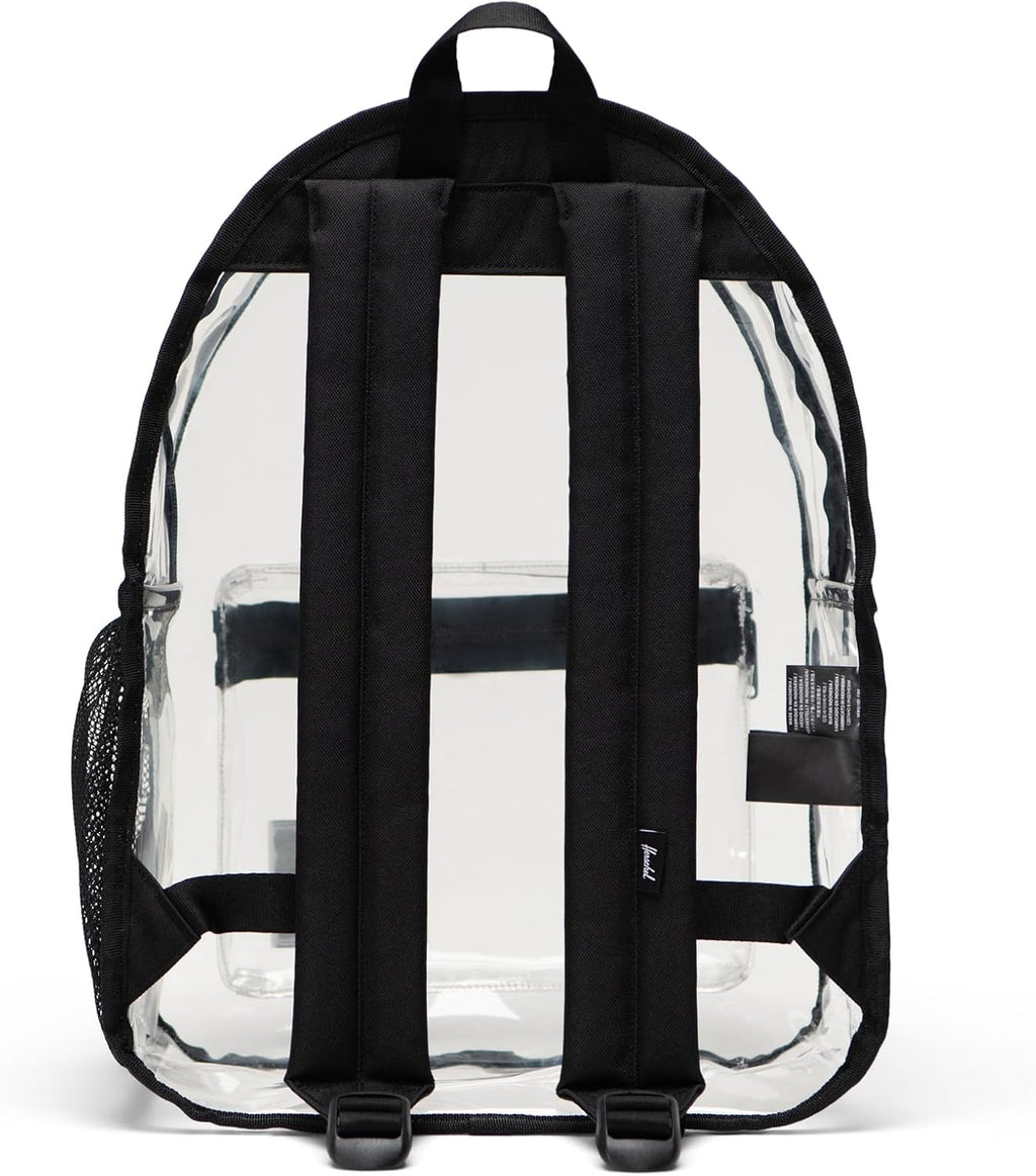 Stylish Clear/Black Classic Backpack - Perfect for Travel, Work, and Leisure - 20L Capacity