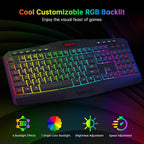 Ultimate S101-3 Wired RGB Gaming Keyboard and Mouse Combo - All-in-One PC Gamer Bundle with Programmable Features and Gaming Headset for Windows PCs