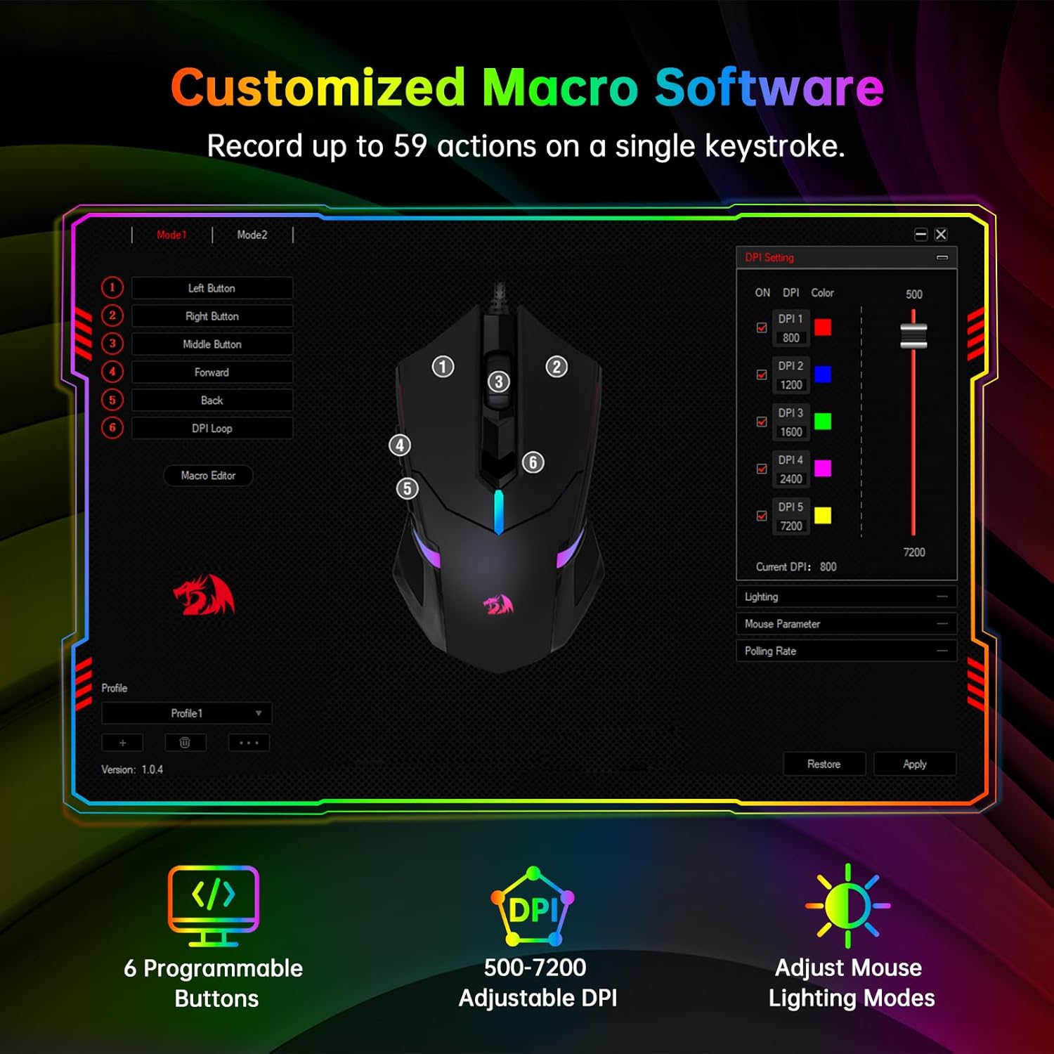 Ultimate S101-3 Wired RGB Gaming Keyboard and Mouse Combo - All-in-One PC Gamer Bundle with Programmable Features and Gaming Headset for Windows PCs