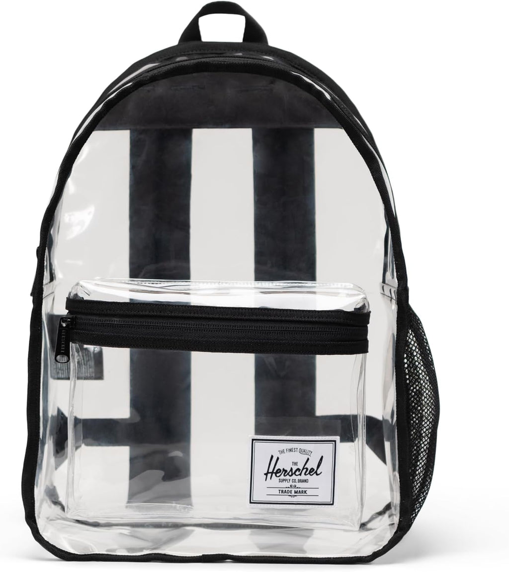 Stylish Clear/Black Classic Backpack - Perfect for Travel, Work, and Leisure - 20L Capacity