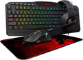 Ultimate S101-3 Wired RGB Gaming Keyboard and Mouse Combo - All-in-One PC Gamer Bundle with Programmable Features and Gaming Headset for Windows PCs