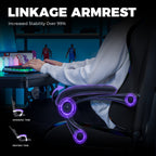 Ultimate Ergonomic Gaming Chair with Adjustable Footrest - Stylish Black Comfort for Adults and Teens