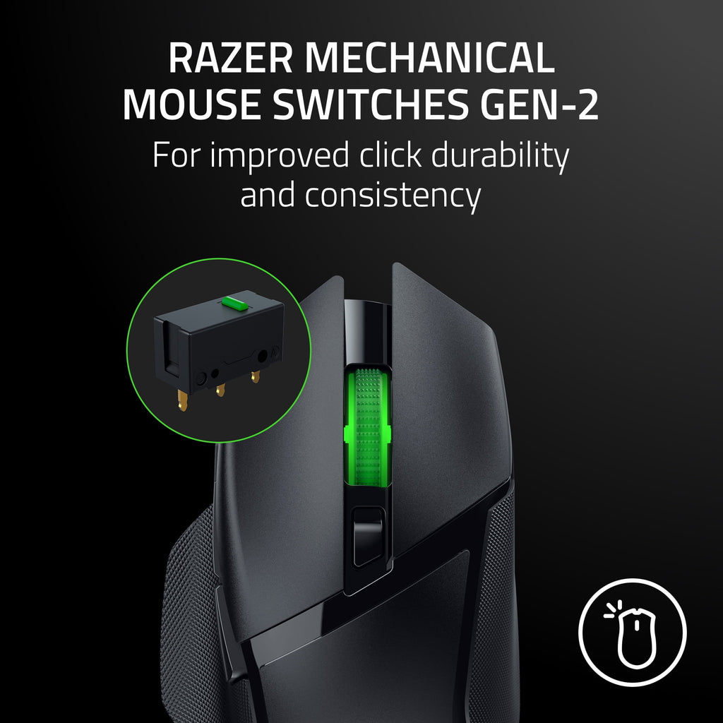 Elevate Your Gaming Experience with the Basilisk V3 X Hyperspeed Wireless Gaming Mouse – Ergonomic, Customizable, and RGB Chroma Enabled in Sleek Black