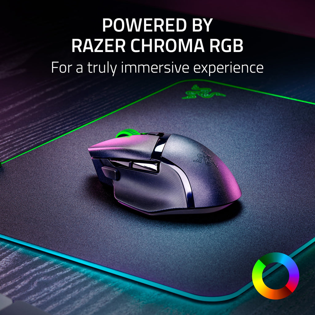 Elevate Your Gaming Experience with the Basilisk V3 X Hyperspeed Wireless Gaming Mouse – Ergonomic, Customizable, and RGB Chroma Enabled in Sleek Black